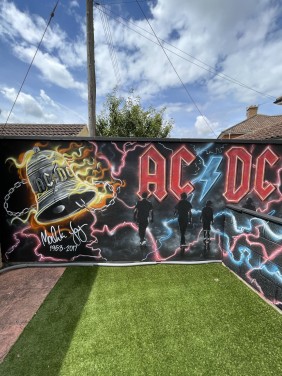 AC/DC mural garden wall Bridgwater