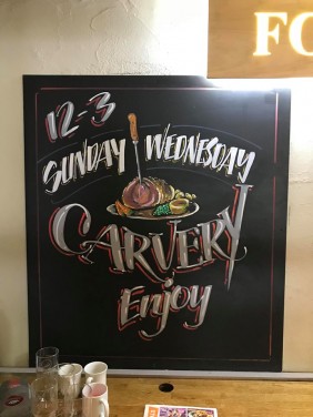 Carvery Chalkboard Promotion Sign - Yeovil