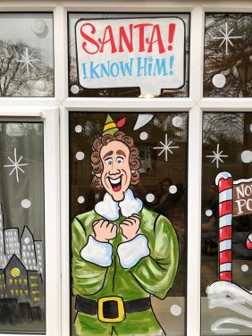 Christmas Window art - Buddy the Elf