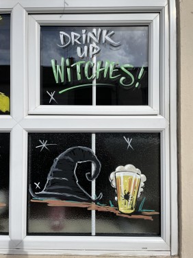 Halloween Window painting - New Foresters Bridgwater