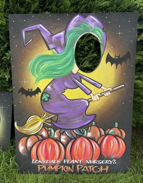 Halloween face-in-hole selfie board for Lonsdale Plant Nursery Chedzoy