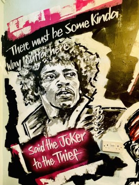Jimi Hendrix Mural / The Racehorse pub Taunton