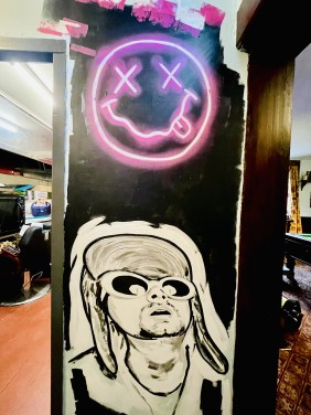 Kurt Cobain Mural at The Racehorse Pub Taunton