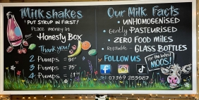Large chalkboard artwork created down at The Milk Shed - Wellington