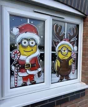 Minions window art