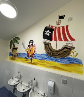 Pirate theme mural for Buttercups Nursery Bridgwater