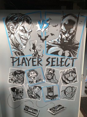 Select your player arcade style mural