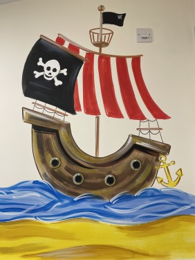Ship Ahoy! Pirate mural at Buttercups Nursery