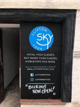 Sky Yoga - external board - Clifton Bristol