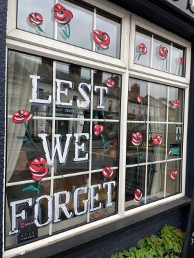 The Ale House Remembrance Window painting - Taunton