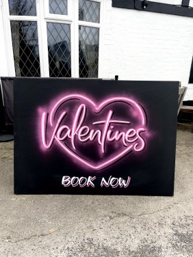 Valentine’s board for The Compass Tavern