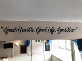 Wall Quotes hand painted in pub / The New Forester Bridgwater