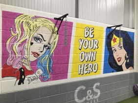 Wall art Superheroes Wonder Woman Harley Quinn