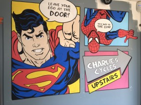 Wall art hand painted for C&S Fitness Men’s Health Bridgwater